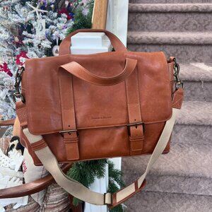 Dooney & Bourke Florentine Leather Hunter Messenger in Natural Color